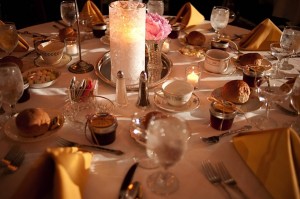 Wedding-set-table Table with candles